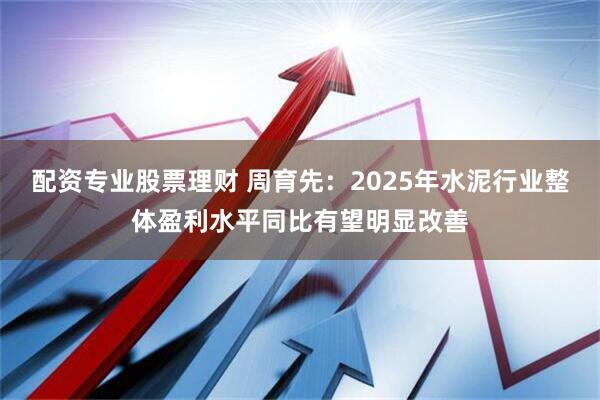 配资专业股票理财 周育先：2025年水泥行业整体盈利水平同比有望明显改善